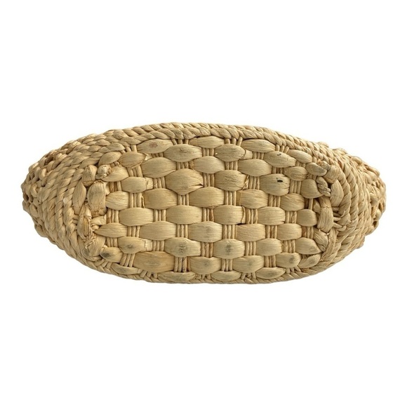 Vintage Straw Tote with Floral Needlepoint Patch and Wooden
Handles - Picture 7 of 9